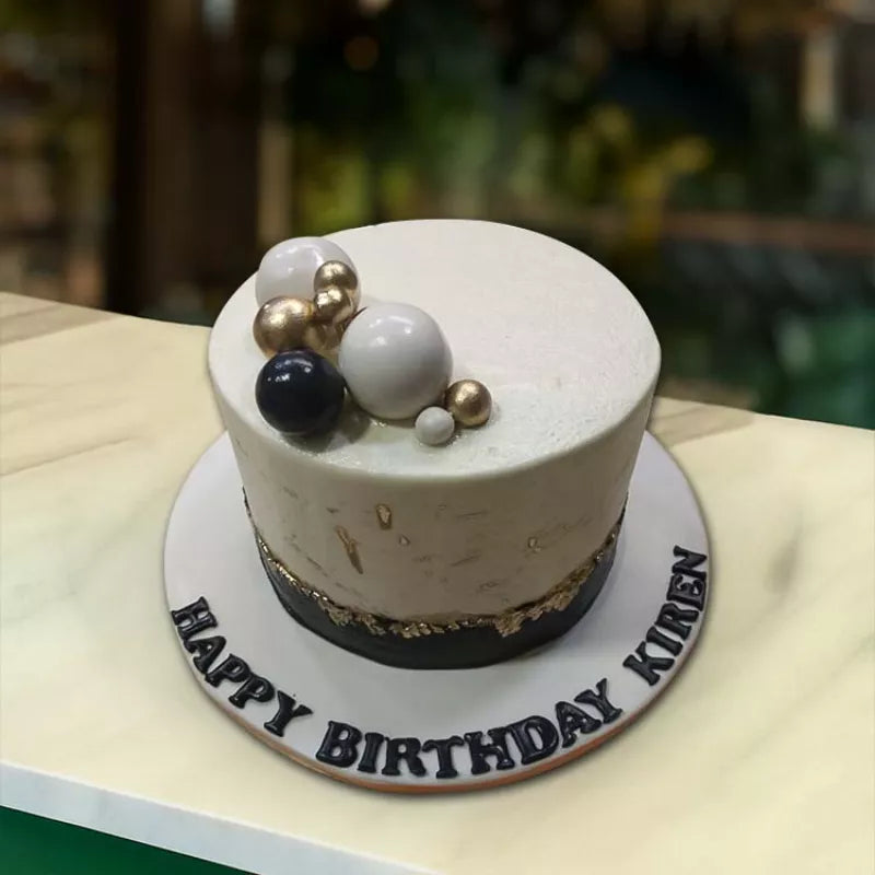 Modern Metallic Marvel Cake