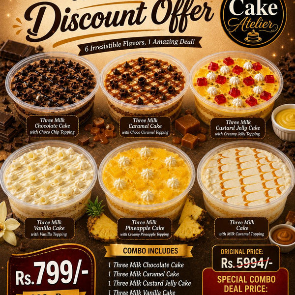 Three Milk Cake Combine Deal 6 Flavors
