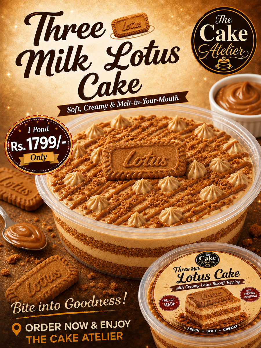 Lotus Three Milk Cake