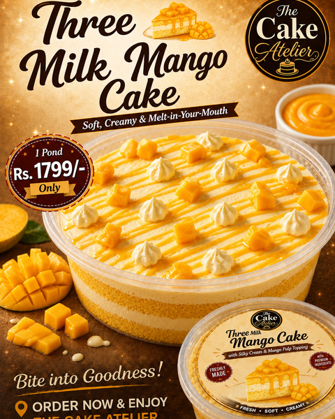 Mango Delight Three Milk Cake