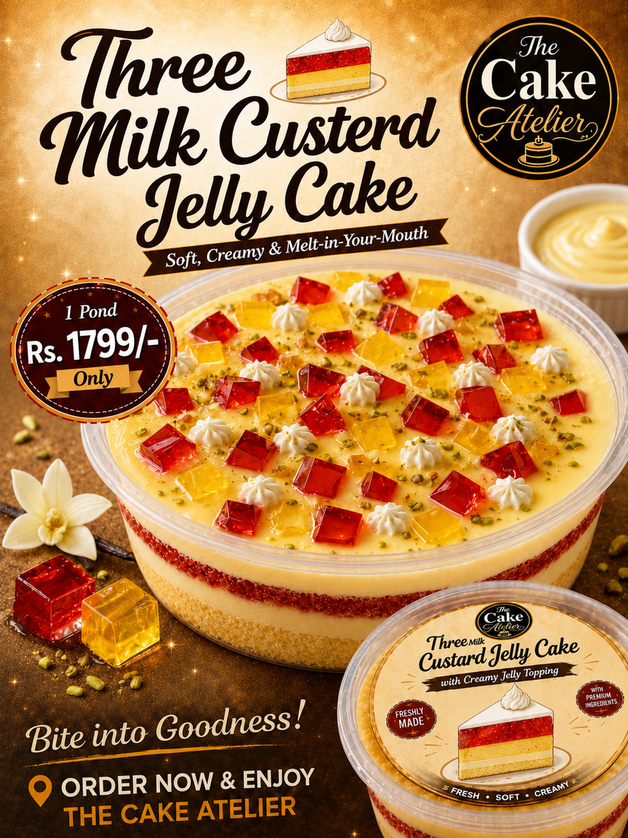 Custerd Jelly Three Milk Cake