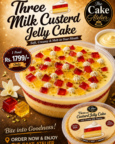 Custerd Jelly Three Milk Cake